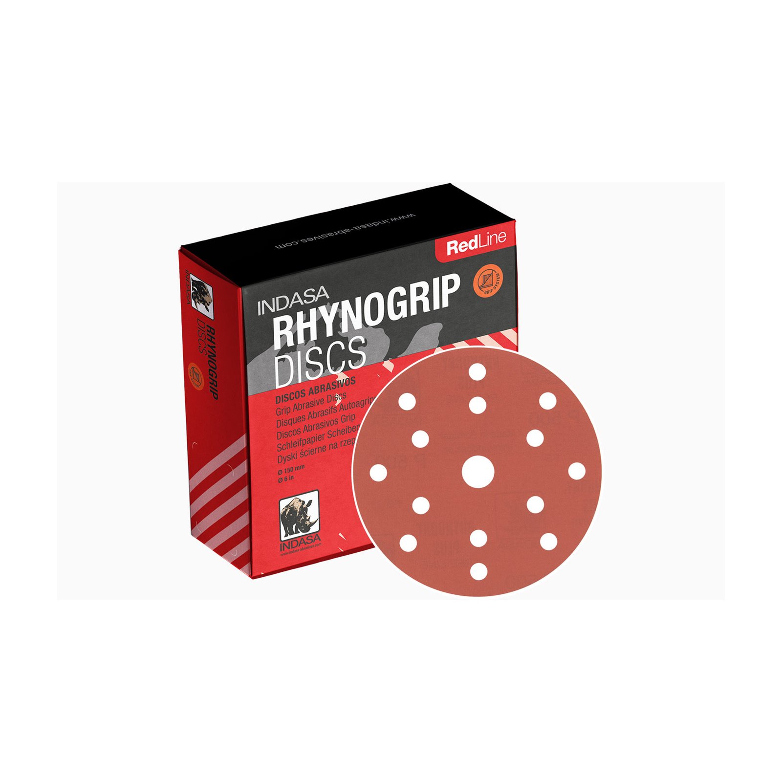 Disco de Lixa Velcro Rhynogrip Red Line ø75mm