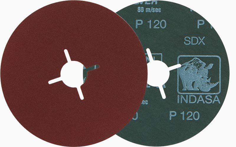 Disco de Lixa em Fibra Rhynofibre Ø 115mm Indasa